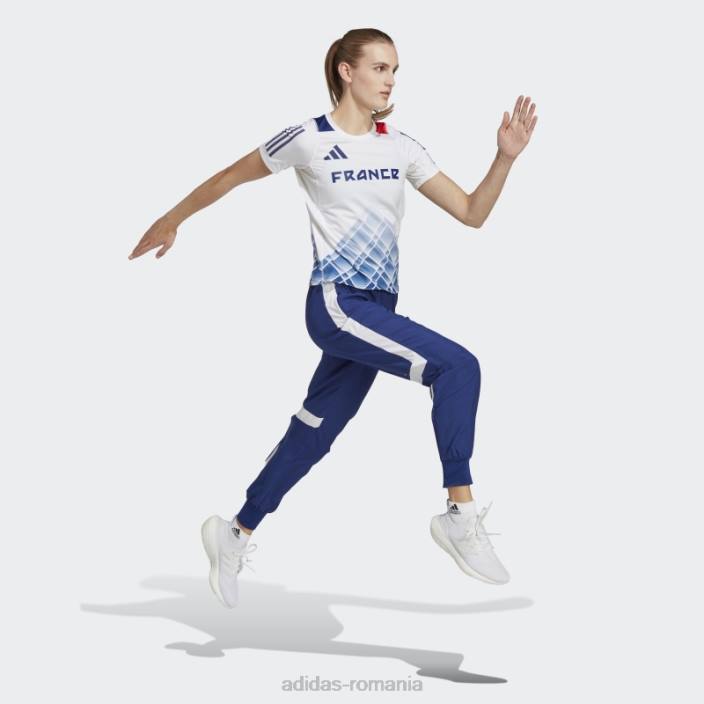 Adidas tricou cu imprimeu alb run fast peste tot femei alb 2JBN17260