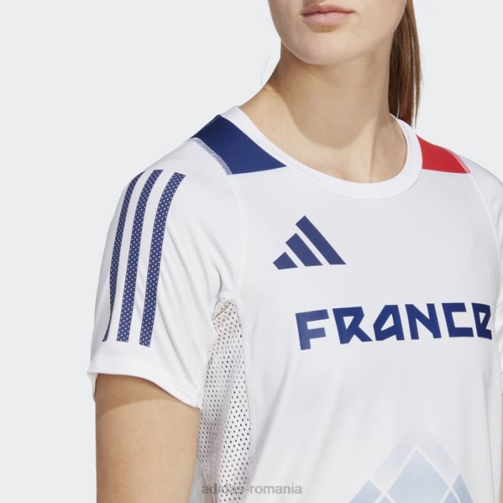 Adidas tricou cu imprimeu alb run fast peste tot femei alb 2JBN17260