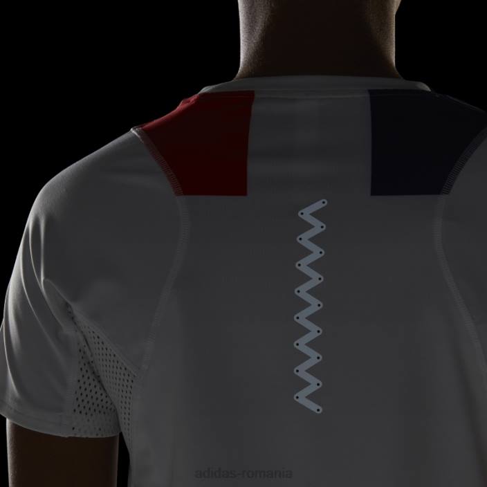 Adidas tricou cu imprimeu alb run fast peste tot femei alb 2JBN17260