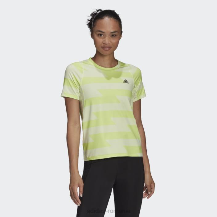 Adidas tricou cu imprimeu lime fast allover adidas femei lămâie verde 2JBN2907