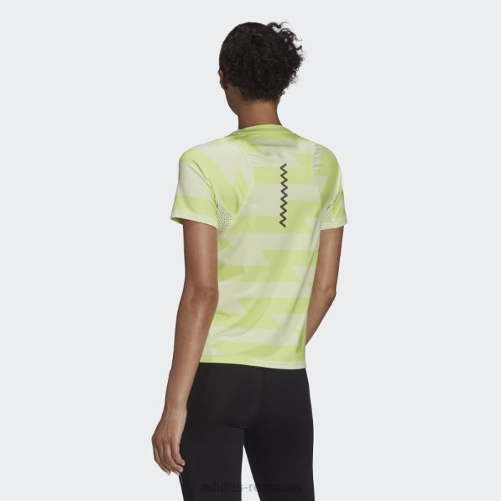 Adidas tricou cu imprimeu lime fast allover adidas femei lămâie verde 2JBN2907