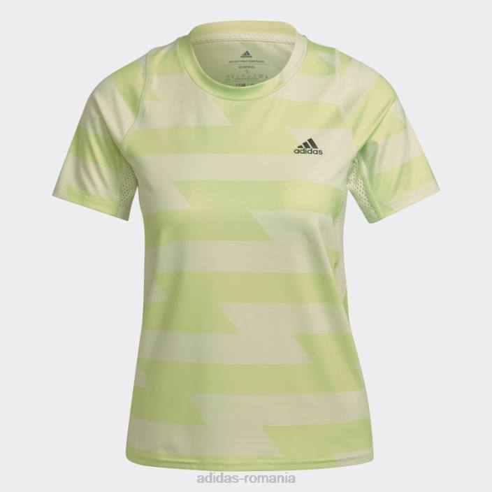 Adidas tricou cu imprimeu lime fast allover adidas femei lămâie verde 2JBN2907