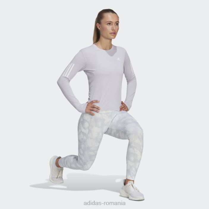 Adidas tricou cu mânecă lungă silver Dawn own the Run femei zori argintii 2JBN9971