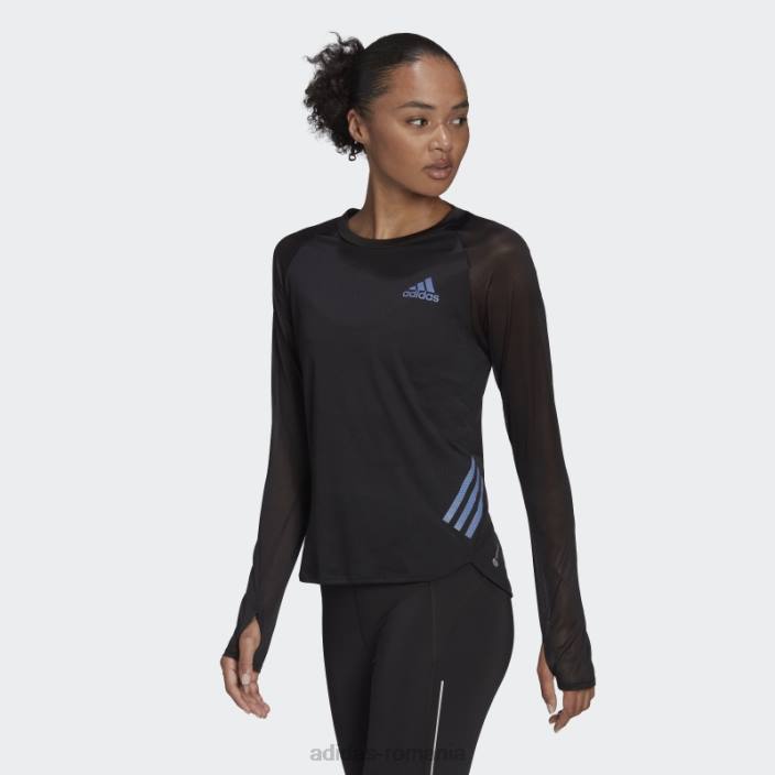 Adidas tricou de alergare parley adizero cu mânecă lungă, negru femei negru 2JBN10531