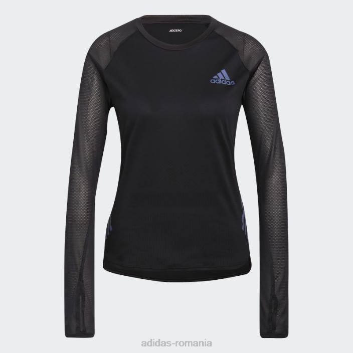 Adidas tricou de alergare parley adizero cu mânecă lungă, negru femei negru 2JBN10531