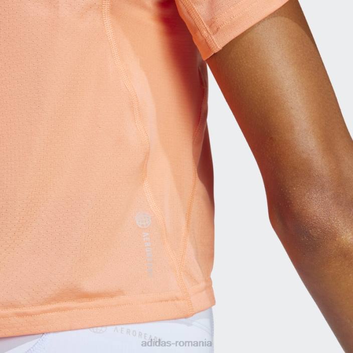 Adidas tricou de alergare rapid crop coral adidas femei coral 2JBN10140