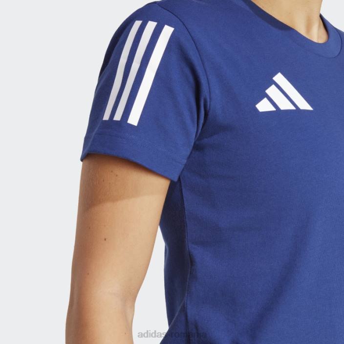 Adidas tricou grafic din bumbac francia albastru victorie femei albastru victorie 2JBN17413