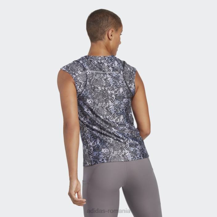 Adidas tricou negru de alergare rapidă realizat din plastic Parley Ocean femei alb negru 2JBN17320