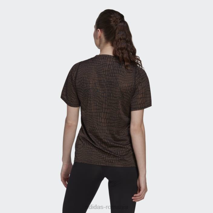 Adidas tricou pentru alergare negru cu icoane cu imprimeu crocodil adidas femei negru 2JBN2679