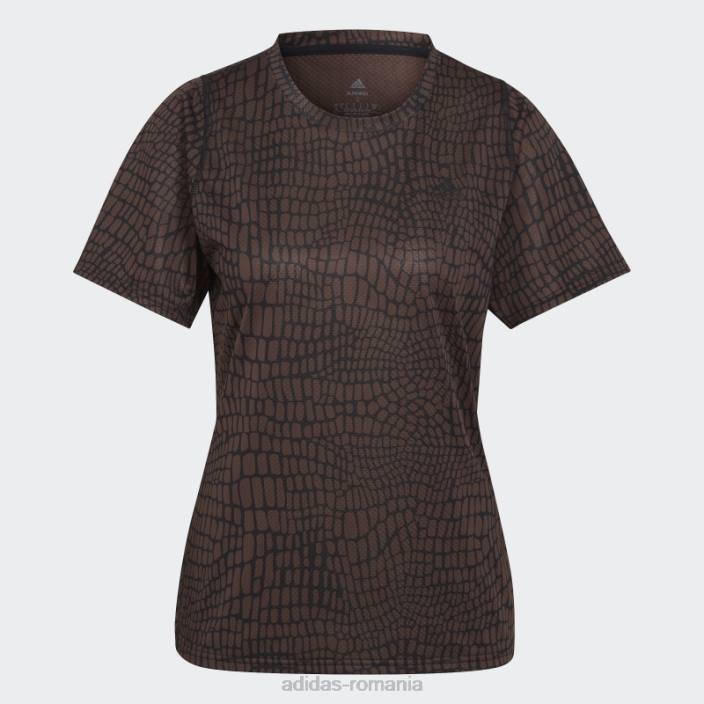 Adidas tricou pentru alergare negru cu icoane cu imprimeu crocodil adidas femei negru 2JBN2679