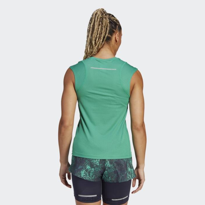 Adidas tricou verde curte pentru alergare rapidă femei verde curte 2JBN16852