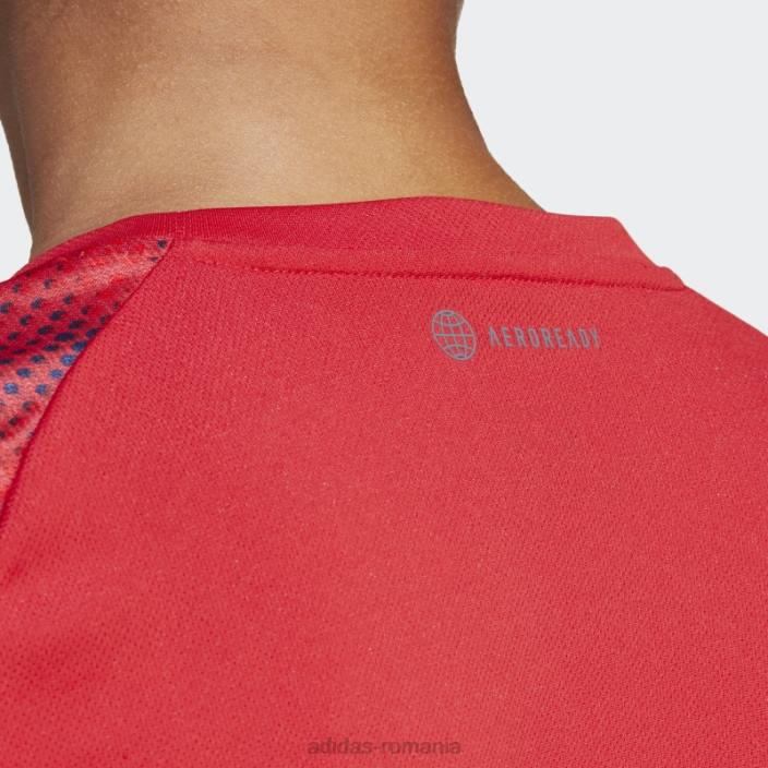 Adidas tricou roșu de handbal Franța femei rosu alb 2JBN17411