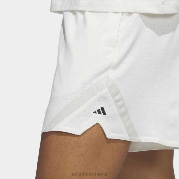 Adidas pantaloni scurți de baschet select albi femei alb 2JBN9929