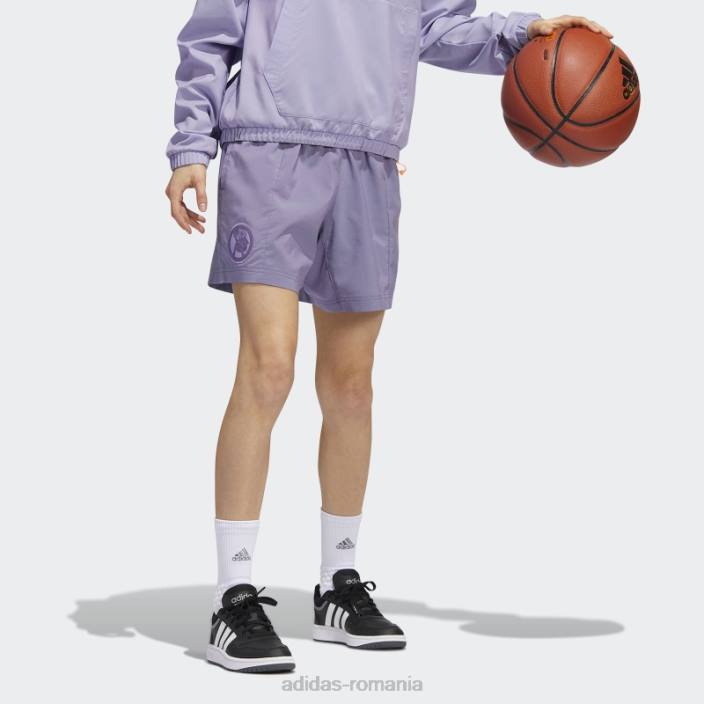 Adidas pantaloni scurți tech purple hoop york city femei tech violet 2JBN10672