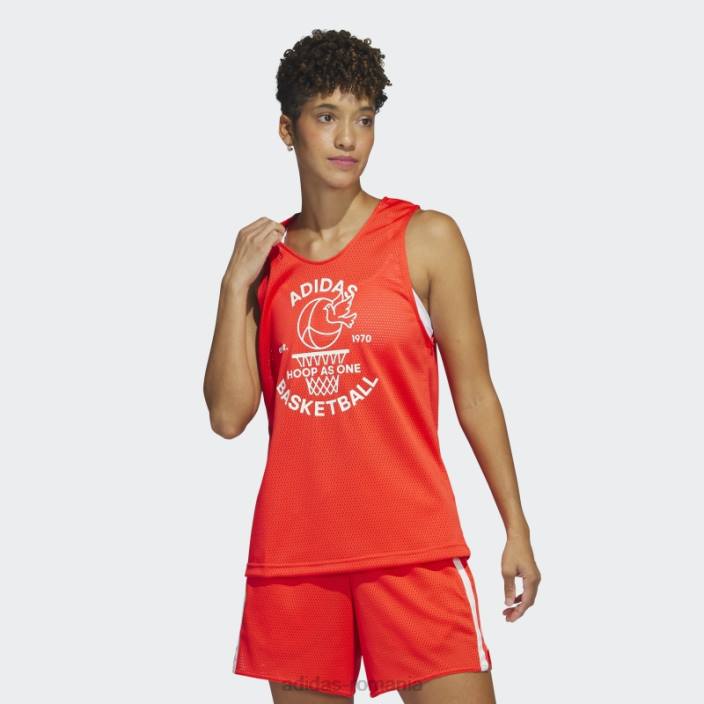 Adidas selectați jerseu roșu adidas femei rosu alb 2JBN9756