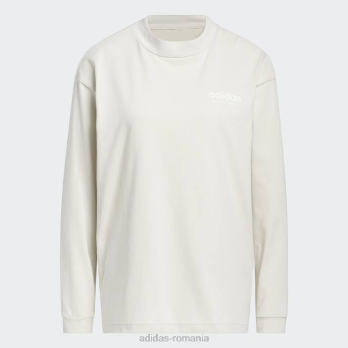 Adidas selectați tricou cu mânecă lungă cu gât simulat, modă din aluminiu femei aluminiu 2JBN9648