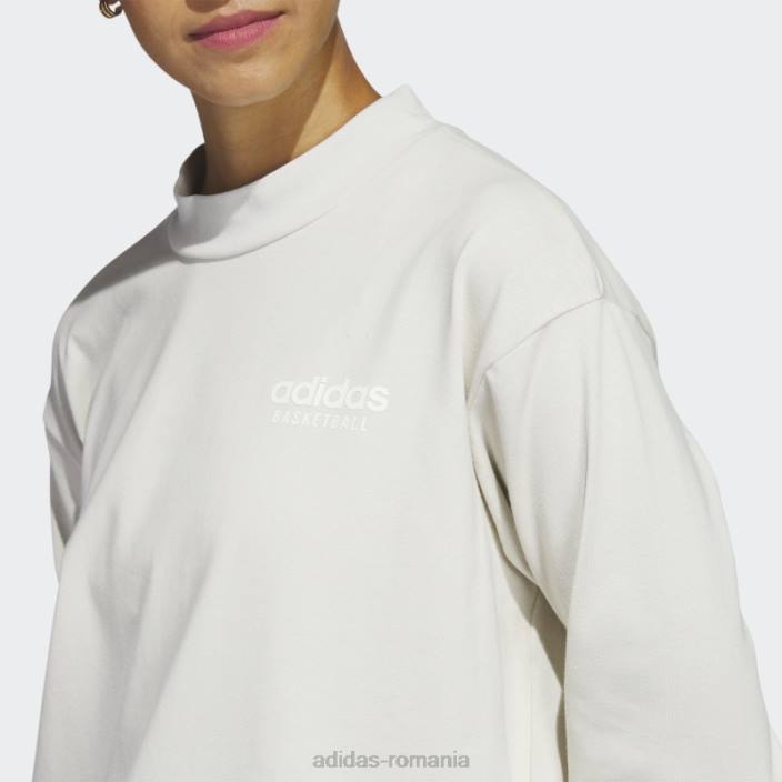 Adidas selectați tricou cu mânecă lungă cu gât simulat, modă din aluminiu femei aluminiu 2JBN9648