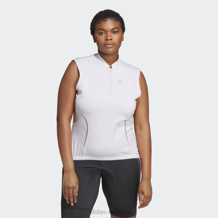 Adidas topul de ciclism fără mâneci (plus mărime) argintiu zori femei zori argintii 2JBN17408