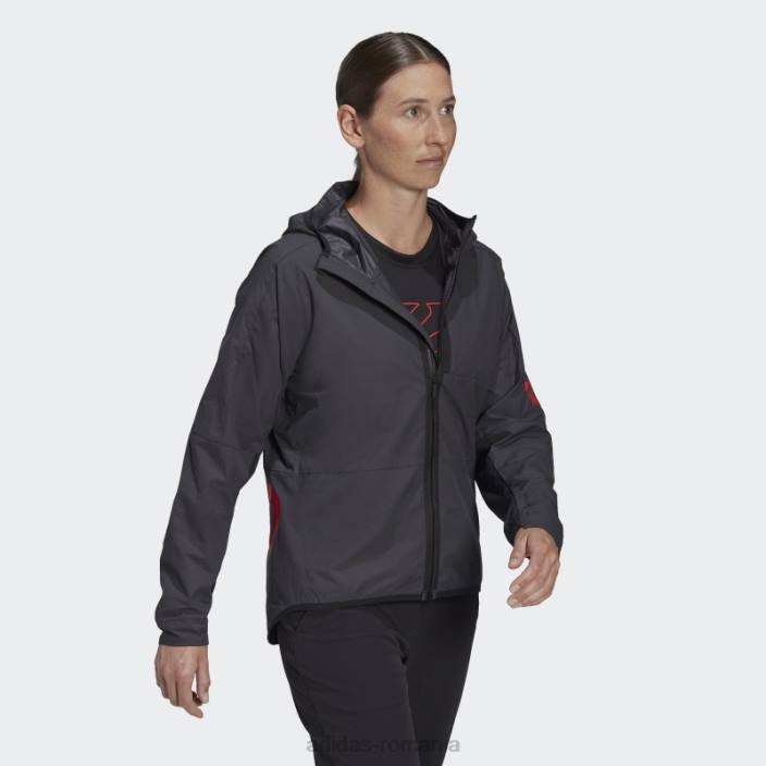Adidas cinci zece jachetă de vânt neagră femei negru 2JBN17378