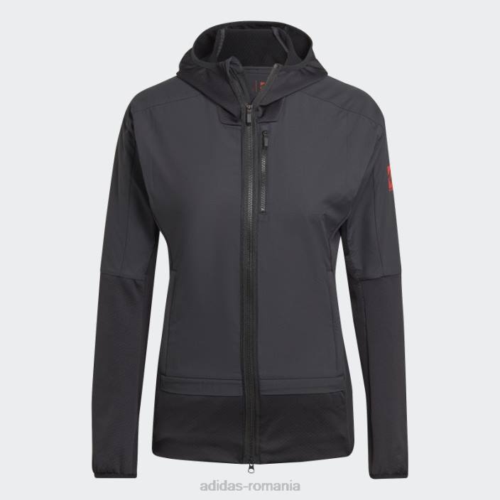 Adidas jachetă de vânt neagră cinci ten flooce femei negru 2JBN9586