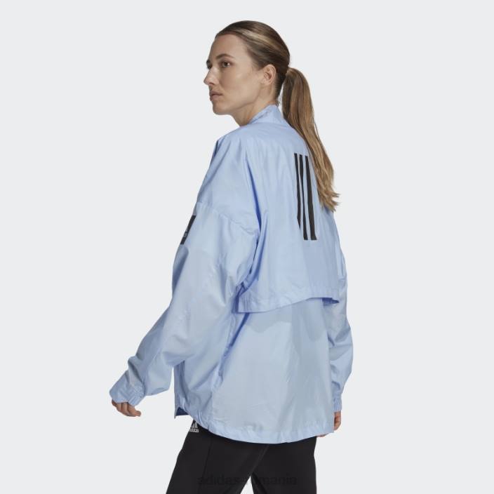 Adidas Blue Dawn Myshelter cardigan din țesătură de vânt femei zori albastre 2JBN17440