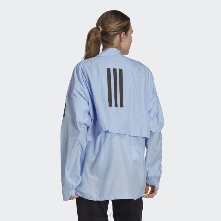 Adidas Blue Dawn Myshelter cardigan din țesătură de vânt femei zori albastre 2JBN17440