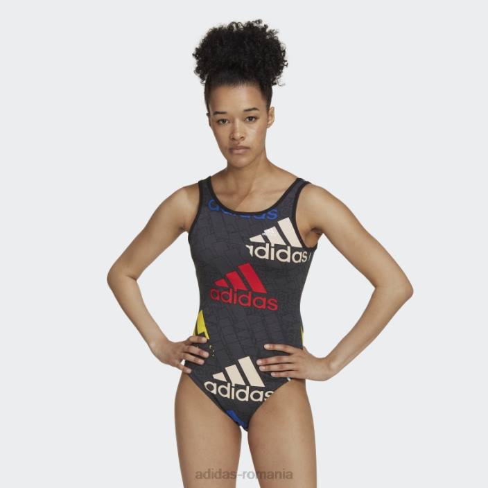 Adidas Carbon essentials body cu logo multicolor adidas femei carbon/multicolor/alb 2JBN10419
