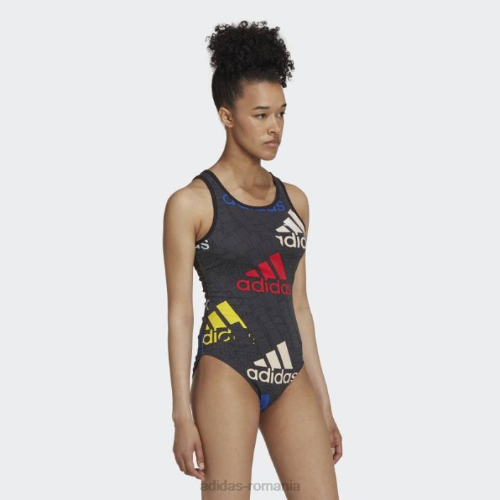 Adidas Carbon essentials body cu logo multicolor adidas femei carbon/multicolor/alb 2JBN10419