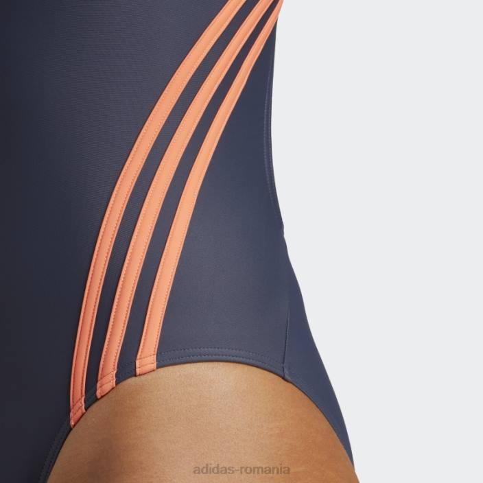 Adidas Costum de baie 3 dungi bleumarin fierbinte femei bleumarin/coral 2JBN16638