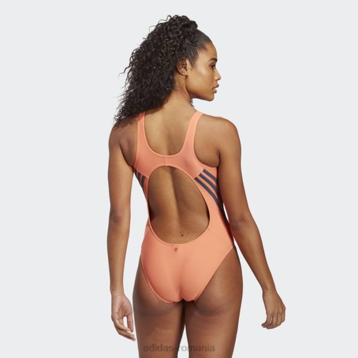Adidas Costum de baie coral 3 dungi femei coral/marin 2JBN17421
