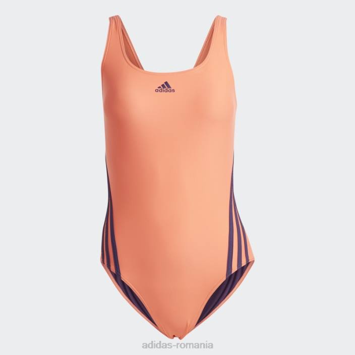 Adidas Costum de baie coral 3 dungi femei coral/marin 2JBN17421