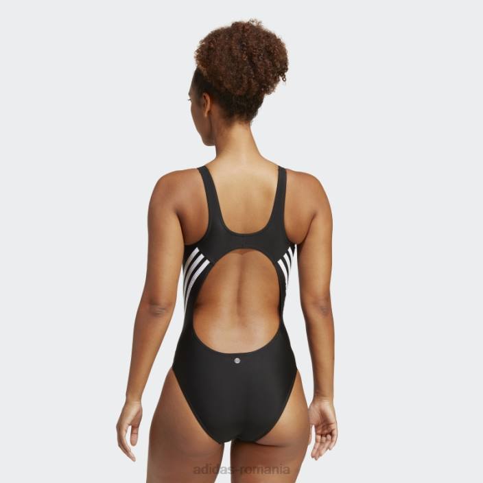 Adidas Costum de baie cu 3 dungi negru fierbinte femei alb negru 2JBN16398