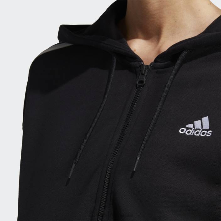 Adidas Essential 3-stripes French Terry Bomber hanorac cu fermoar complet negru adidas femei alb negru 2JBN16686