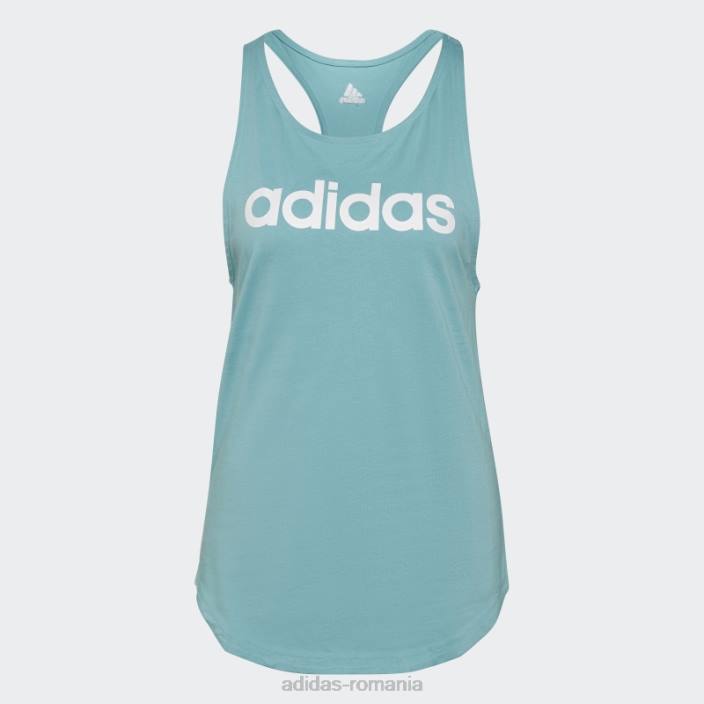 Adidas Essentials maiou cu logo-ul liber mint ton femei menta ton/alb 2JBN10406