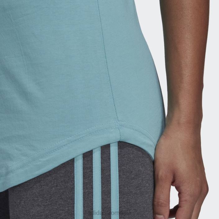 Adidas Essentials maiou cu logo-ul liber mint ton femei menta ton/alb 2JBN10406