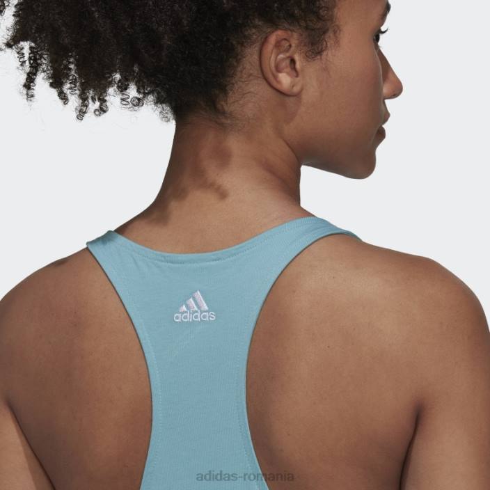 Adidas Essentials maiou cu logo-ul liber mint ton femei menta ton/alb 2JBN10406