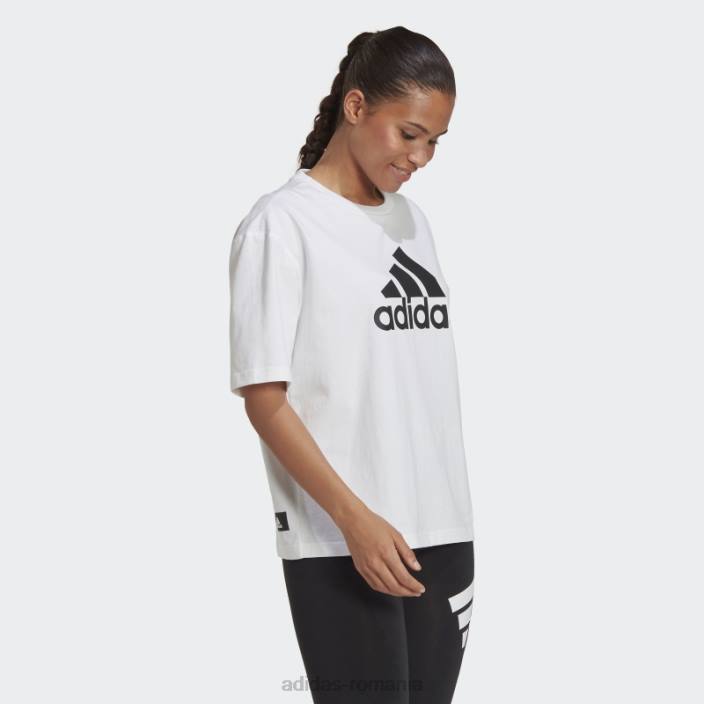 Adidas Insigna icoane viitoare de tricou sport alb femei alb 2JBN2726