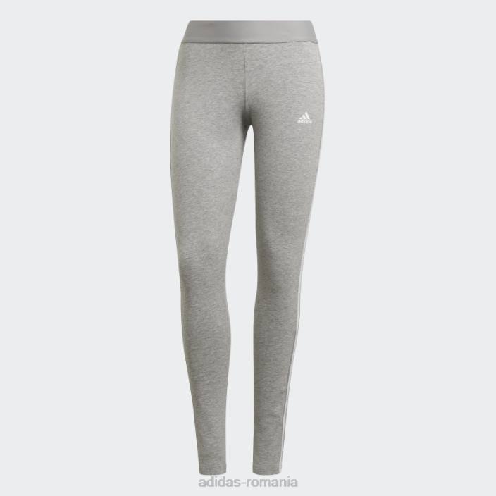 Adidas Jambiere 3 dungi gri mediu femei gri mediu/alb 2JBN16436