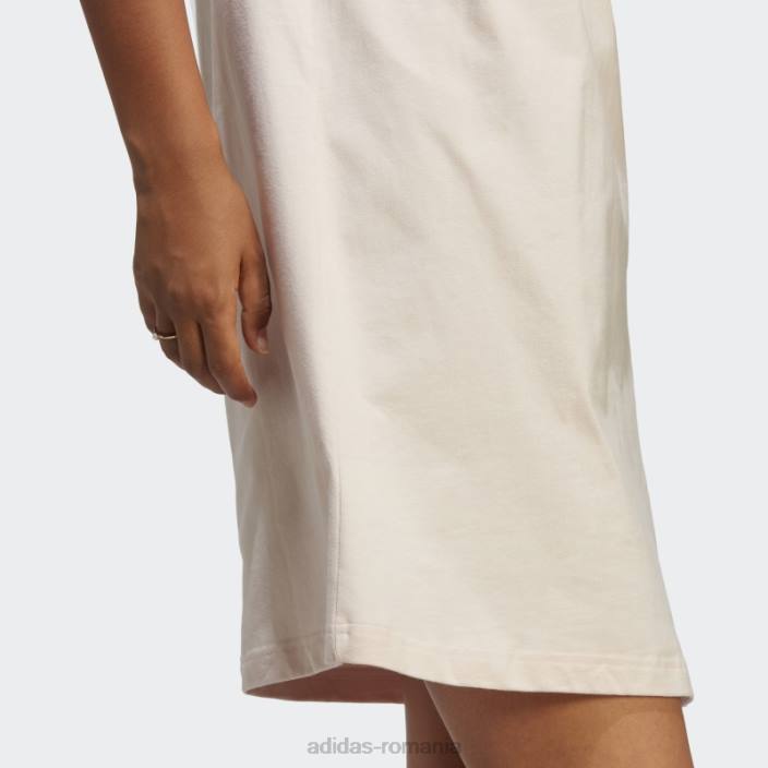 Adidas Quartz essentials 3 dungi rochie boyfriend tricou dintr-un singur tricou adidas femei cuarț/negru/gri/alb 2JBN16443