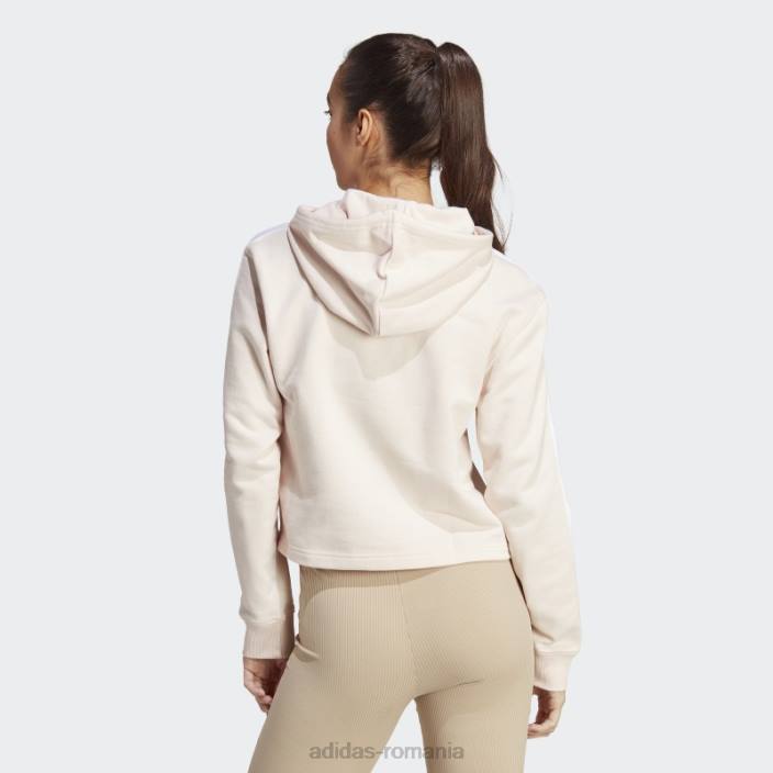 Adidas Quartz essentials hanorac cu 3 dungi French Terry femei cuarț/alb 2JBN9064