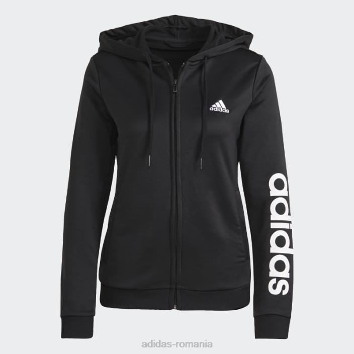 Adidas Trening negru cu logo French Terry femei alb negru 2JBN16384