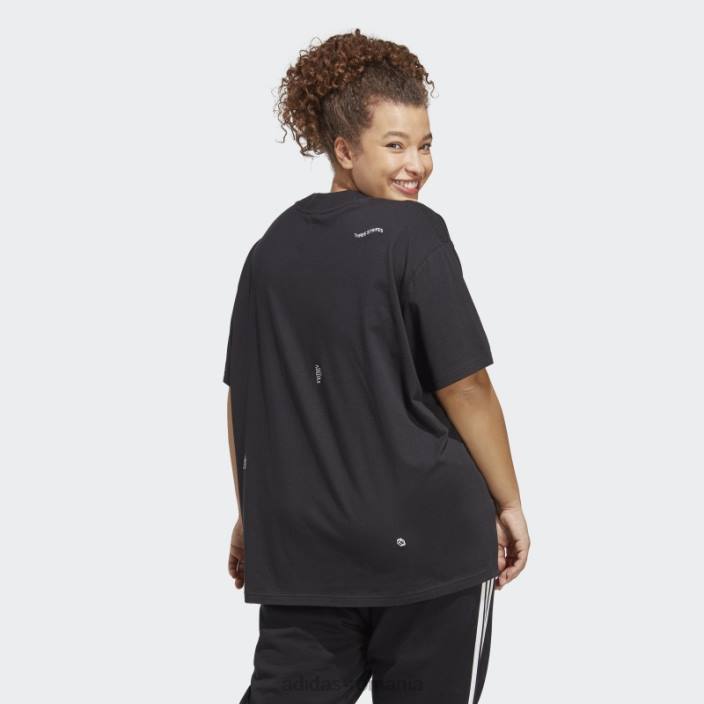 Adidas Tricou boyfriend cu grafică inspirată de cristale vindecătoare (plus mărime) negru adidas femei alb negru 2JBN9156