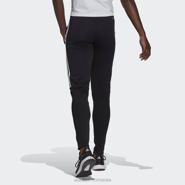 Adidas aeroready sereno cut 3 dungi pantaloni slim conici negri femei alb negru 2JBN9020