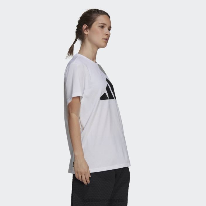 Adidas alb viitor icons logo grafic tricou fashion femei alb 2JBN10395