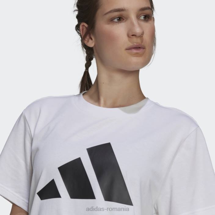 Adidas alb viitor icons logo grafic tricou fashion femei alb 2JBN10395