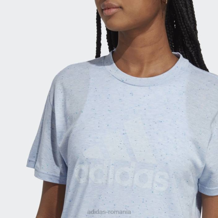 Adidas albastru zori mel viitoarele icoane câștigători 3.0 tricou fierbinte femei albastru zori mel/alb 2JBN9600
