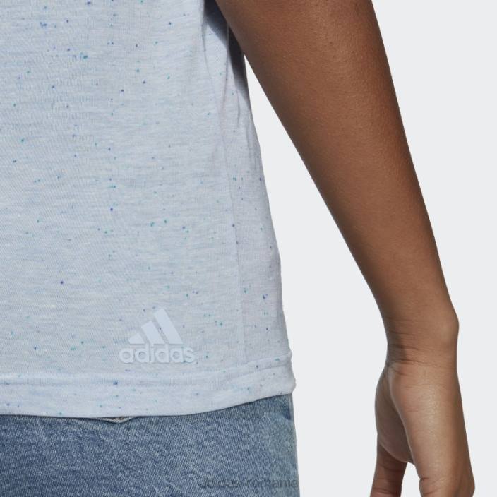 Adidas albastru zori mel viitoarele icoane câștigători 3.0 tricou fierbinte femei albastru zori mel/alb 2JBN9600