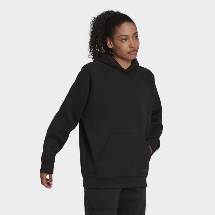 Adidas all szn fleece boyfriend hanorac negru femei negru 2JBN9013