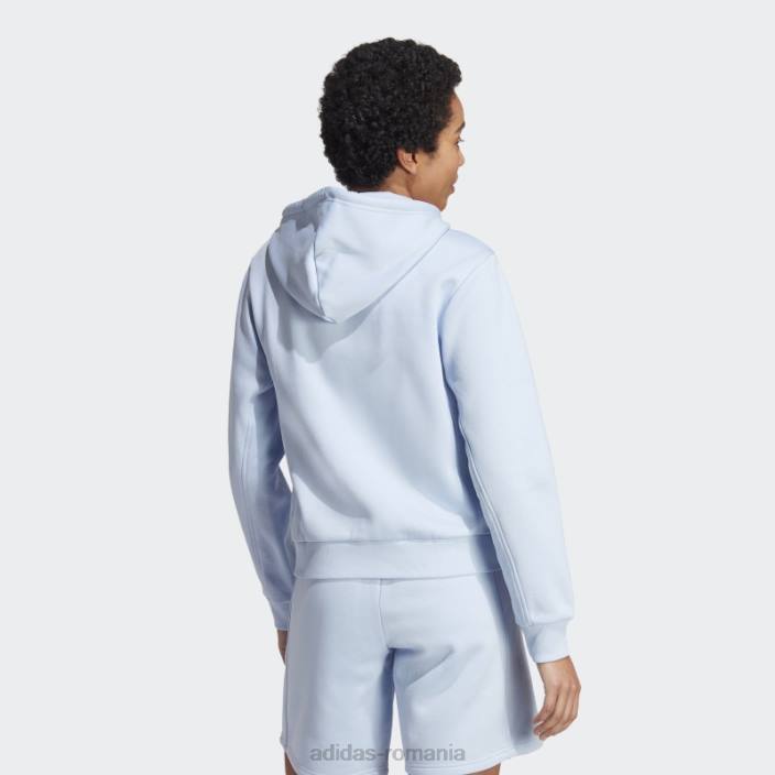 Adidas all szn fleece hanorac cu fermoar complet albastru zori femei zori albastre 2JBN9595