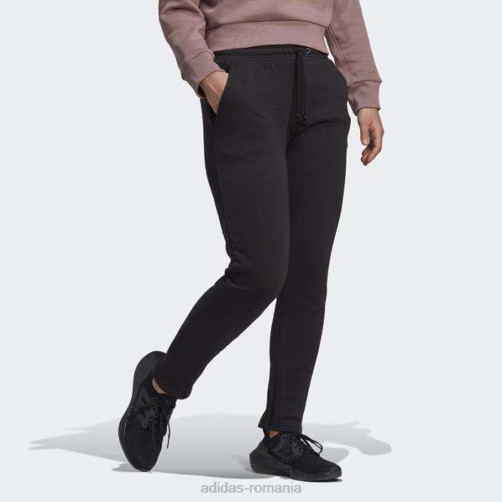 Adidas all szn fleece pantaloni conici negri femei negru 2JBN9007
